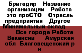 Бригадир › Название организации ­ Работа-это проСТО › Отрасль предприятия ­ Другое › Минимальный оклад ­ 35 700 - Все города Работа » Вакансии   . Амурская обл.,Благовещенский р-н